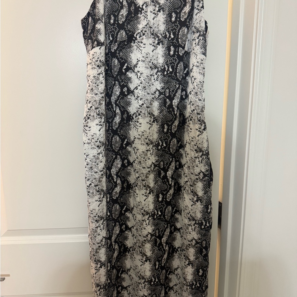 Snakeskin Print Sleeveless Dress